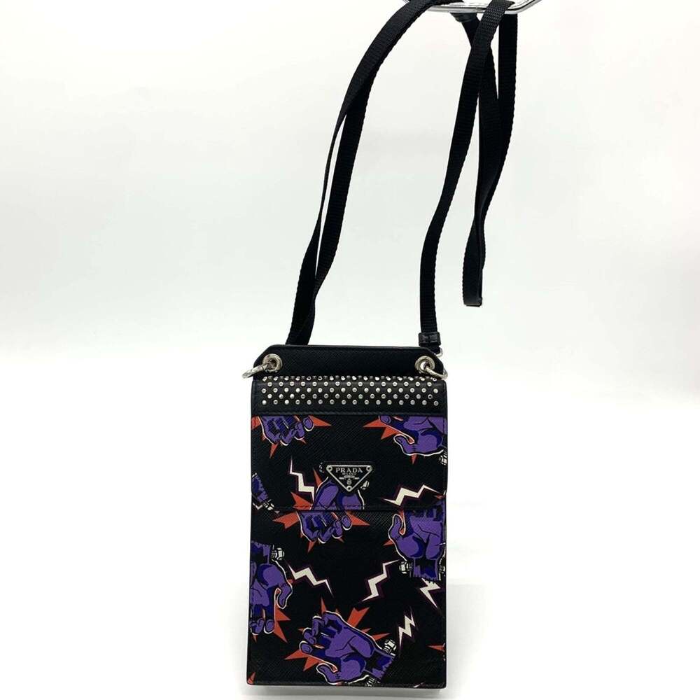 PRADA Black Leather Shoulder Bag - Picture 2 of 9